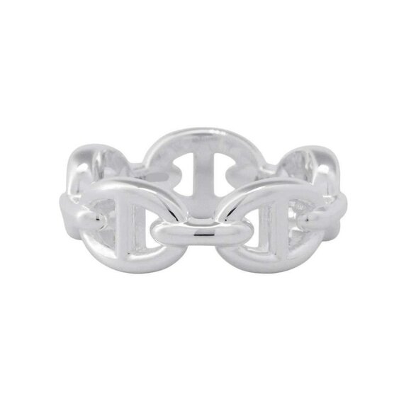 HERMES Chaine d'Ancre Anchene Ring Size PM/51/#11 SV925 - Picture 1 of 6